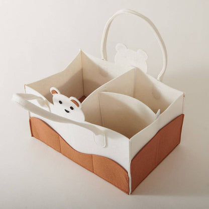Cartoon Diaper Storage Basket: Cozy Zebra