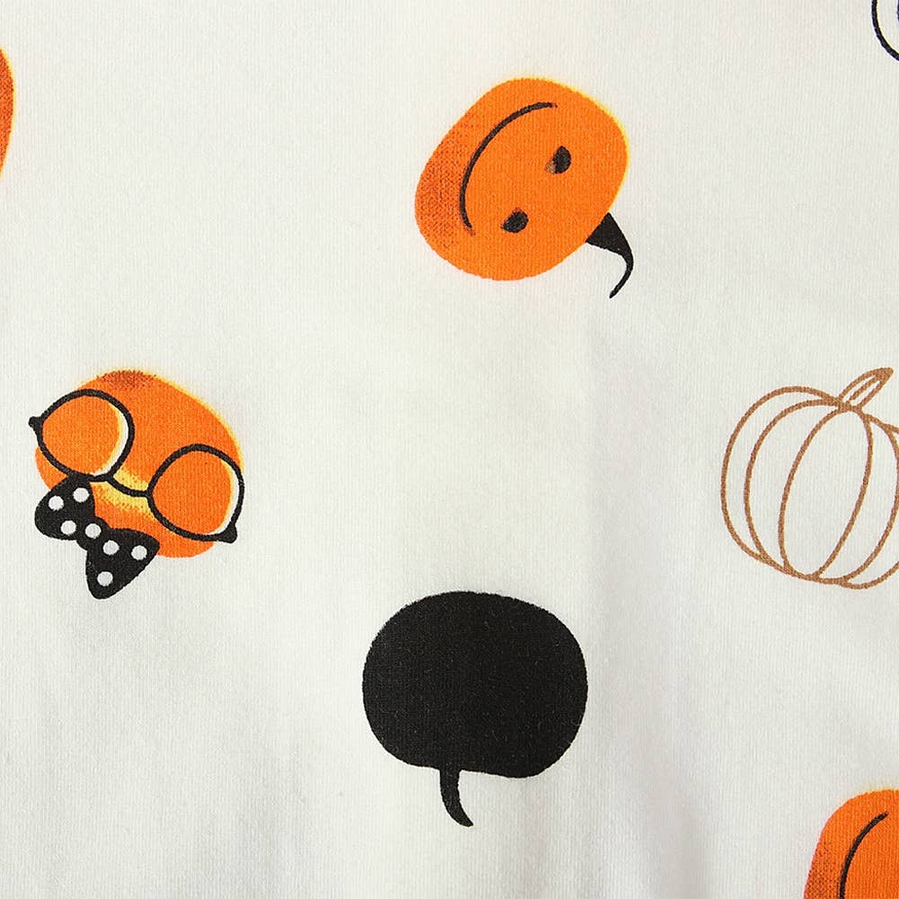 Little Witch Pumpkin Pattern Zipper Baby Romper: 3-6M