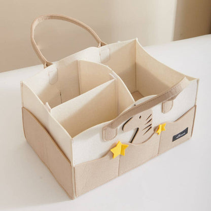 Cartoon Diaper Storage Basket: Cozy Zebra