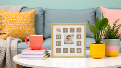 Baby's First Year Wall Picture Frame, Natural