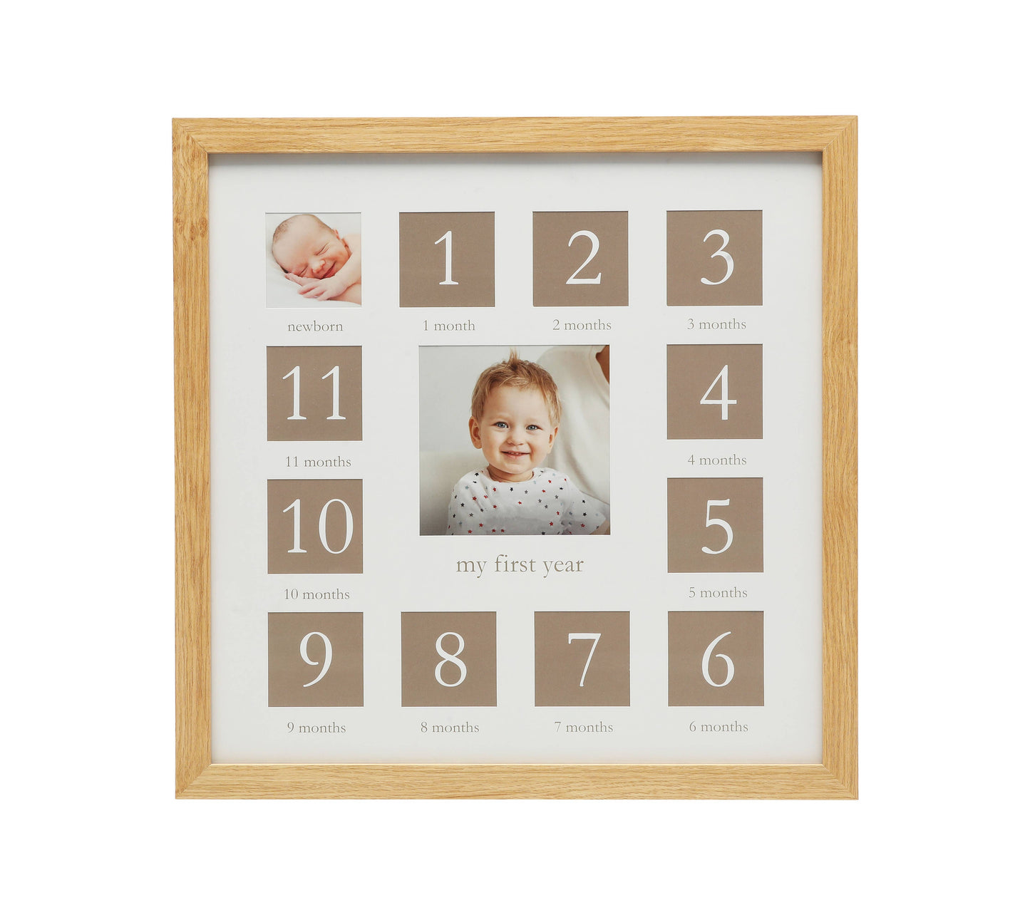 Baby's First Year Wall Picture Frame, Natural