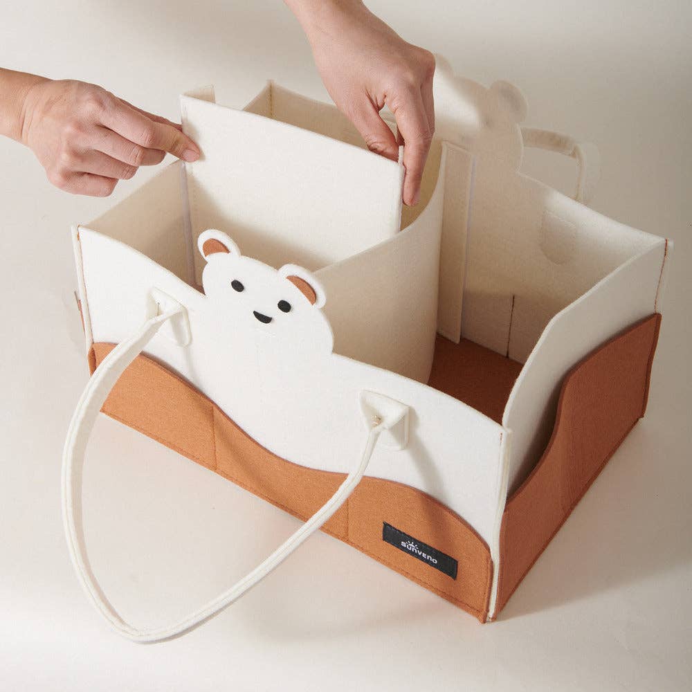 Cartoon Diaper Storage Basket: Cozy Zebra