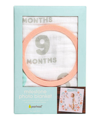 Floral Watch Me Grow Milestone Blanket