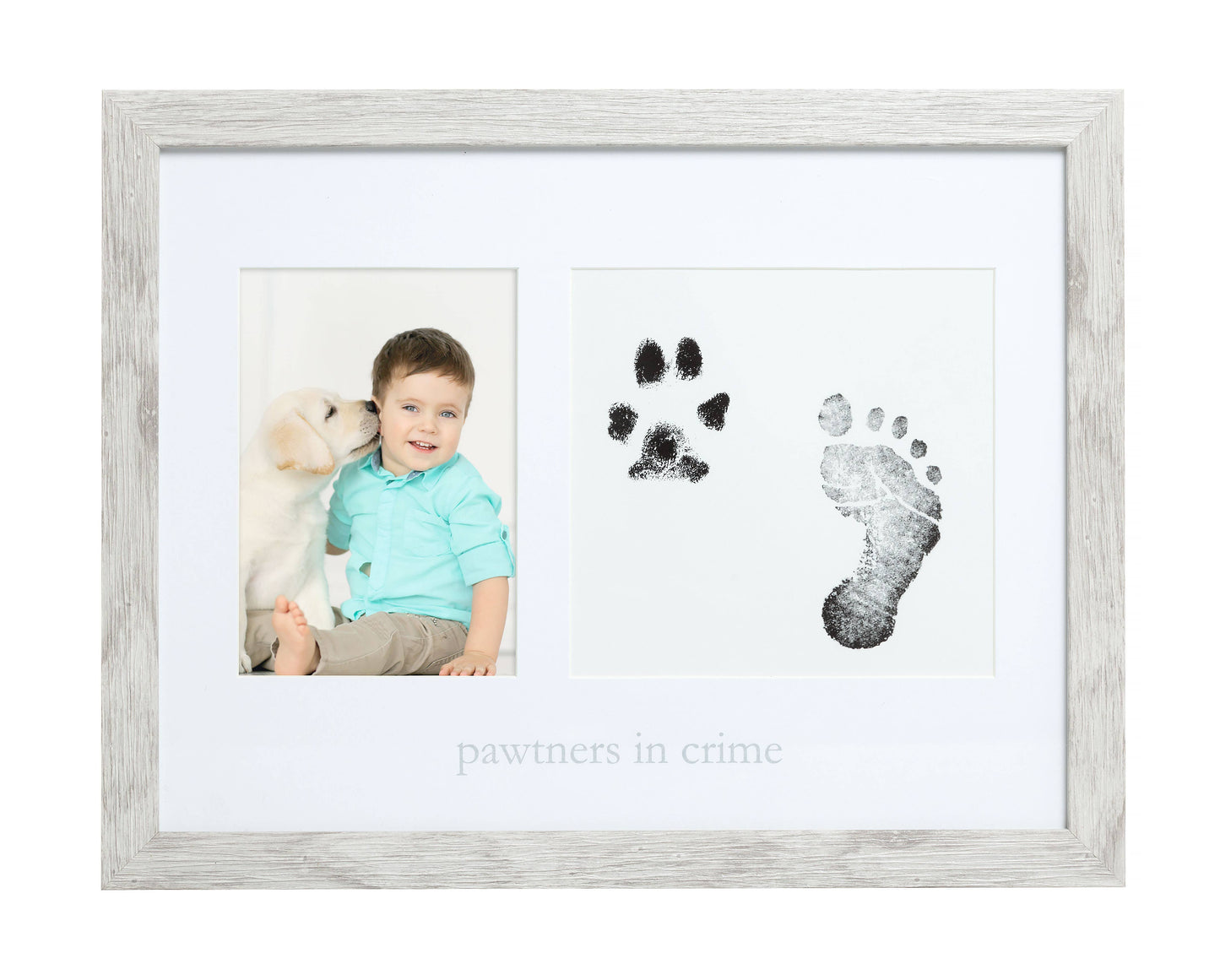 Rustic "Pawtners In Crime" Frame and Ink Kit, Pet & Baby