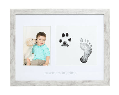 Rustic "Pawtners In Crime" Frame and Ink Kit, Pet & Baby