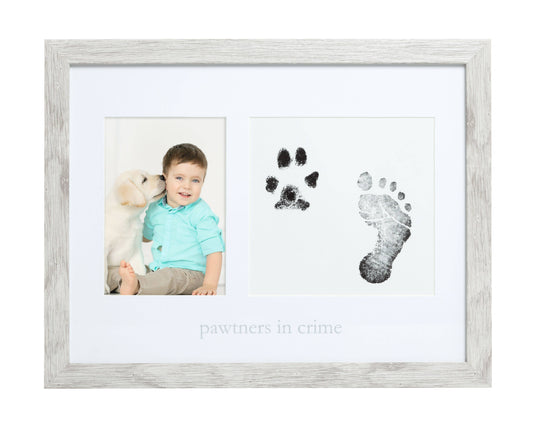 Rustic "Pawtners In Crime" Frame and Ink Kit, Pet & Baby