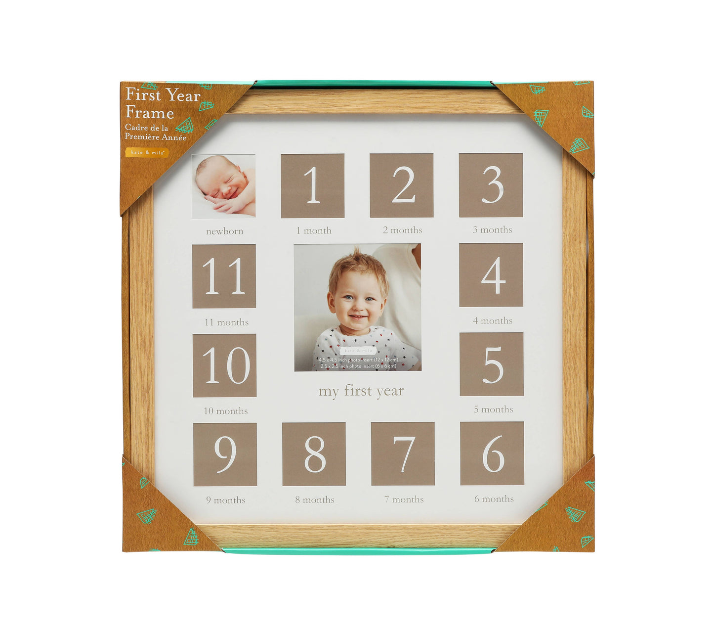 Baby's First Year Wall Picture Frame, Natural