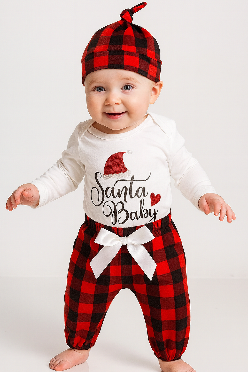 Santa Baby Cotton 3pcs Outfit  : 3-6M