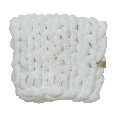 Infinite Chunky Knit Blanket - Cuddle: White / 20" x 20"