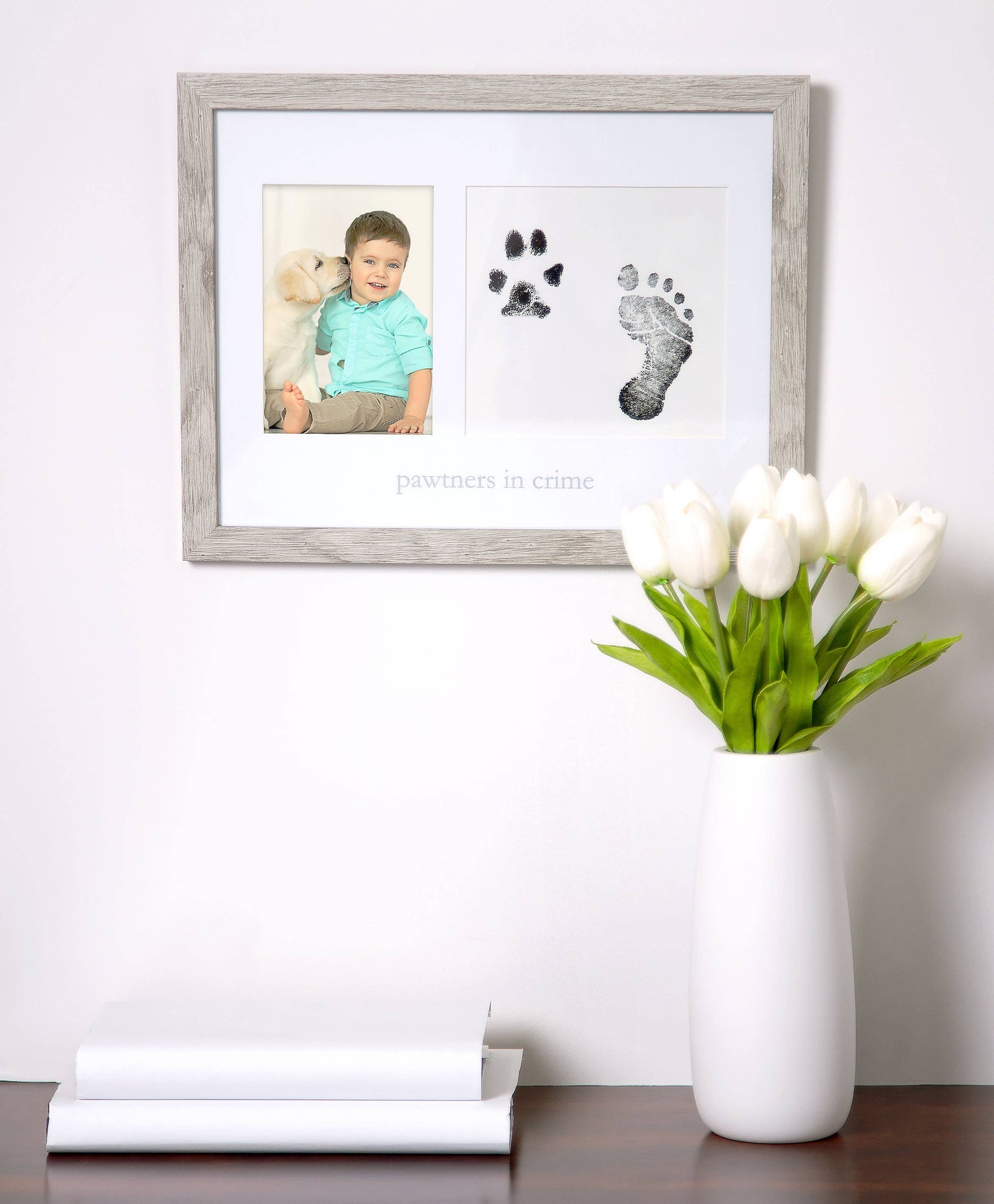 Rustic "Pawtners In Crime" Frame and Ink Kit, Pet & Baby
