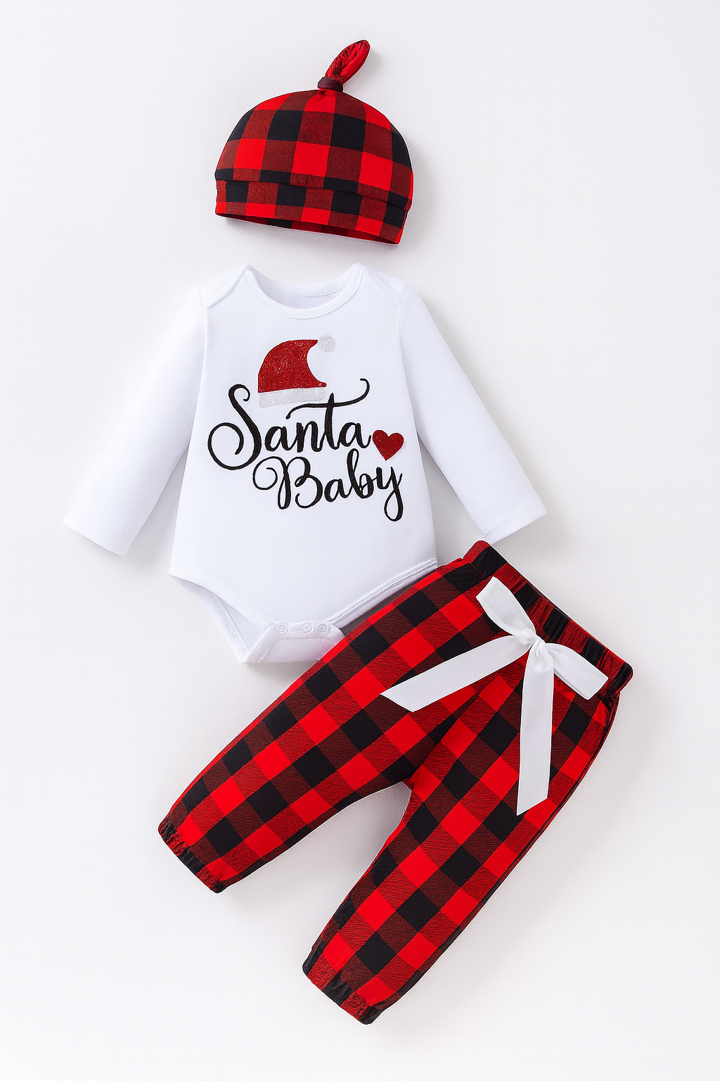 Santa Baby Cotton 3pcs Outfit  : 3-6M