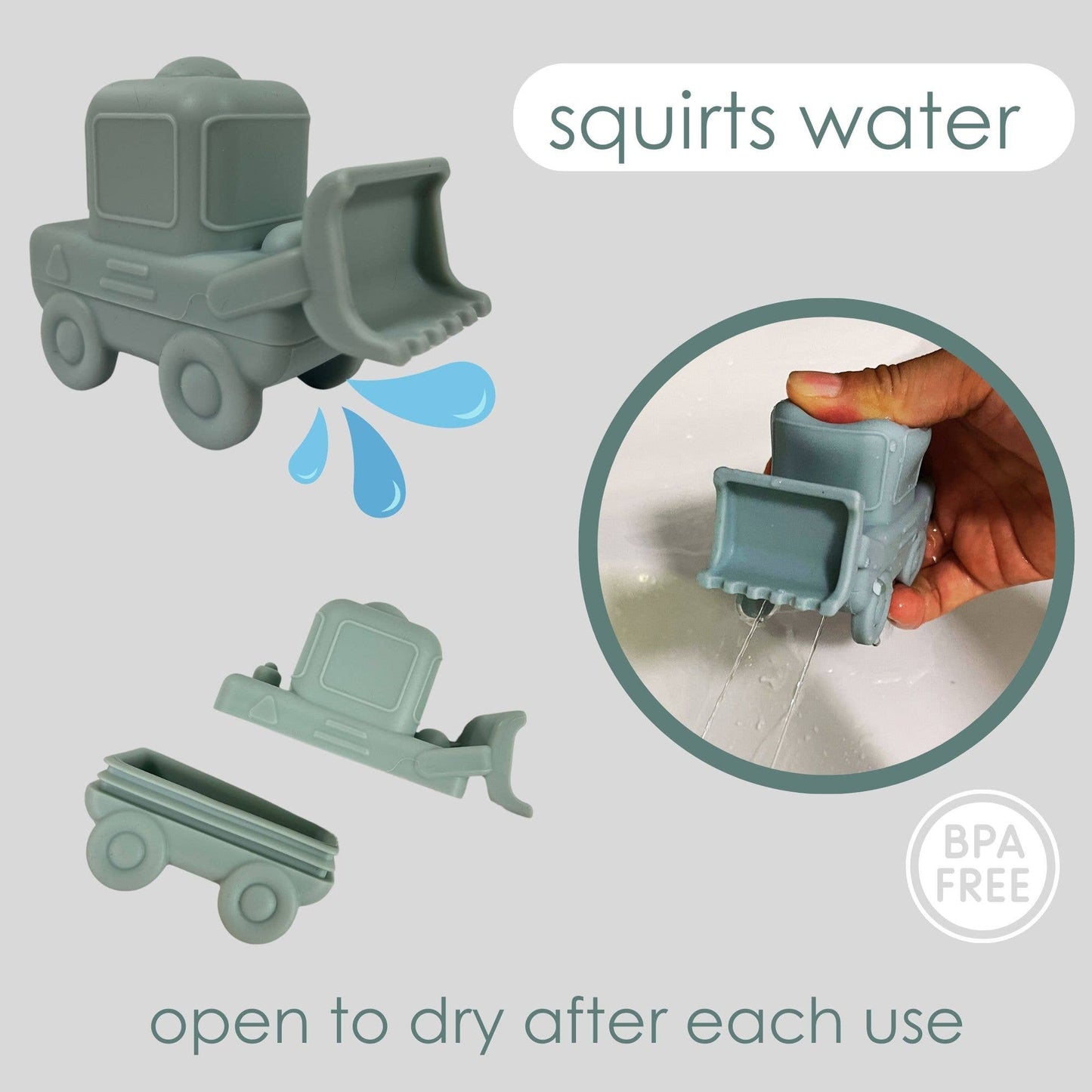 Ali+Oli Squirt Water Bath Toy Set (Construction)