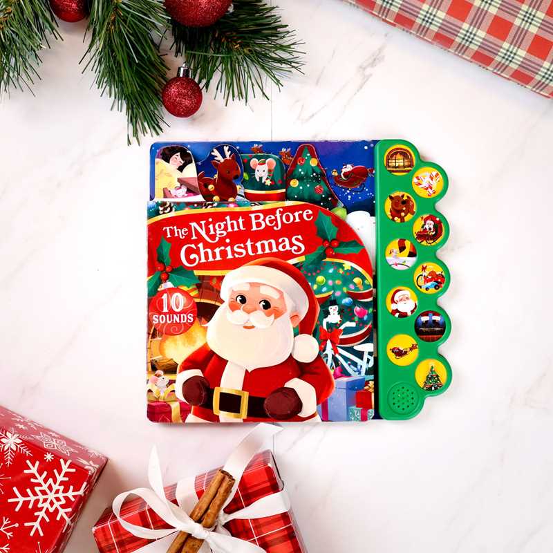 Night Before Christmas 10-Button Sound Book - Christmas Board Book For Kids Ages 6-8 by Clement C. Moore: Board Books; 10 pages / English