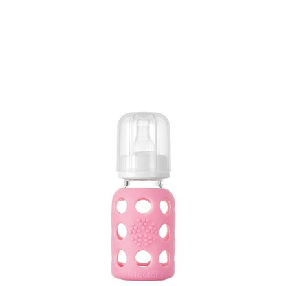4oz Glass Baby Bottle - Stage 1 Nipple, Stopper, and Cap: