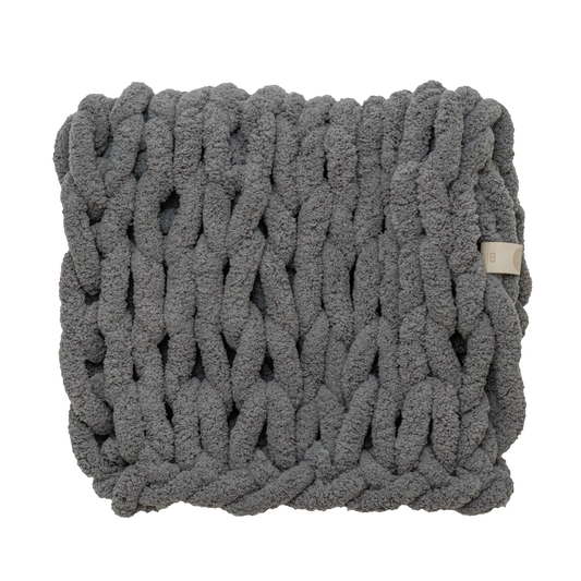 Infinite Chunky Knit Blanket - Cuddle: Slate / 20" x 20"