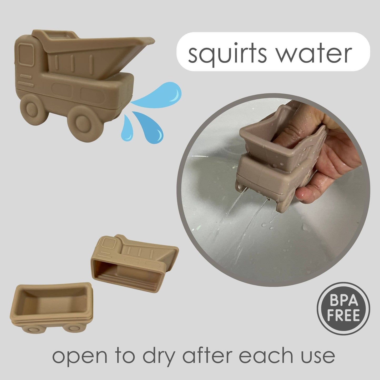 Ali+Oli Squirt Water Bath Toy Set (Construction)
