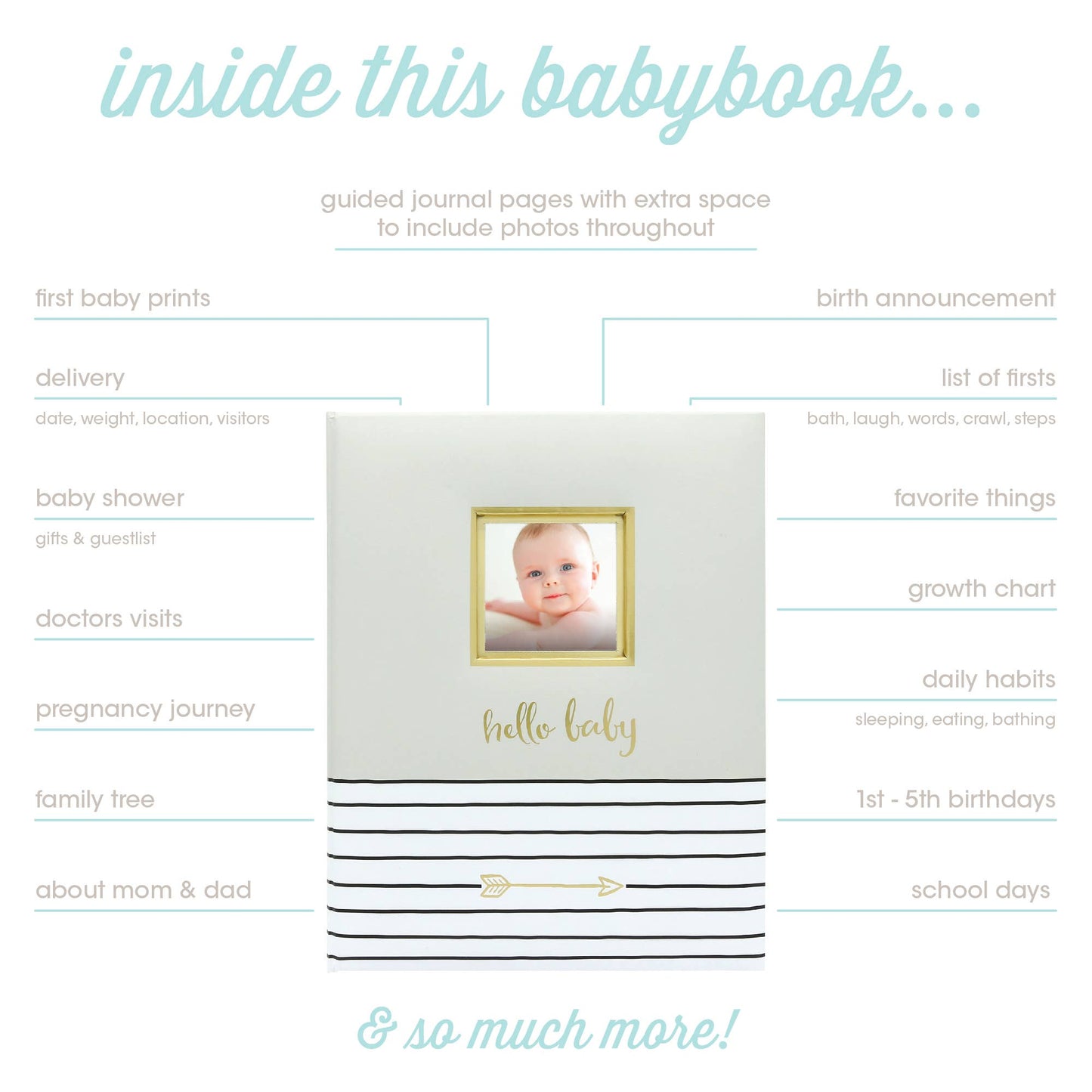Hello Baby Memory Baby Book: Pink