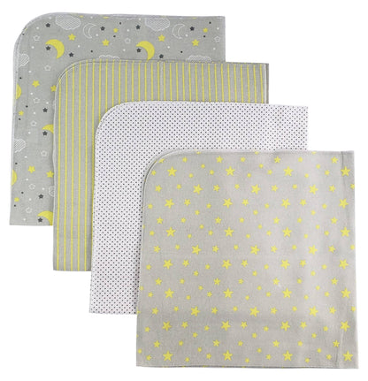 Bambini Four Pack Receiving Blanket: Blue