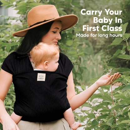KeaBabies Original Baby Wrap Carrier: Trendy Black