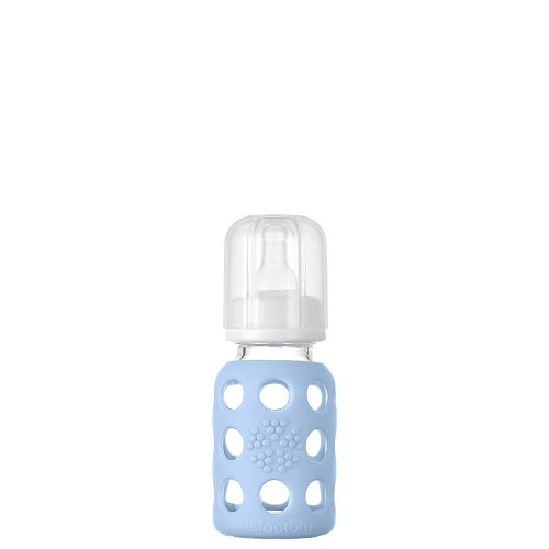 4oz Glass Baby Bottle - Stage 1 Nipple, Stopper, and Cap: Mint