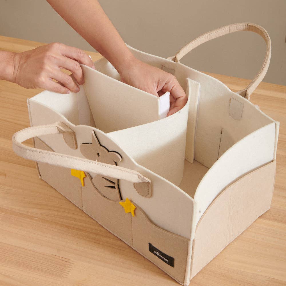 Cartoon Diaper Storage Basket: Cozy Zebra