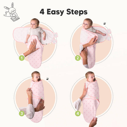 3pk Soothe Baby Swaddles 0-3 Months, Sleep Sack for Newborns: Blossom / OS 0-3M