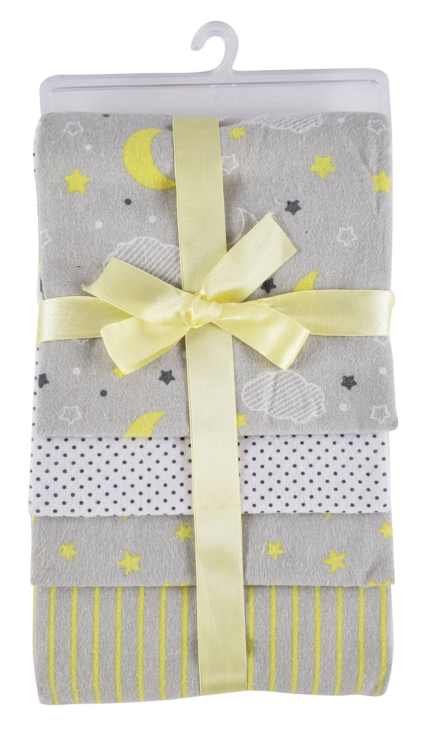 Bambini Four Pack Receiving Blanket: Yellow