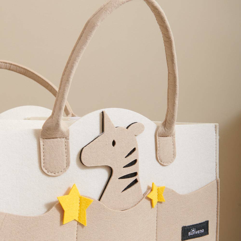 Cartoon Diaper Storage Basket: Cozy Zebra