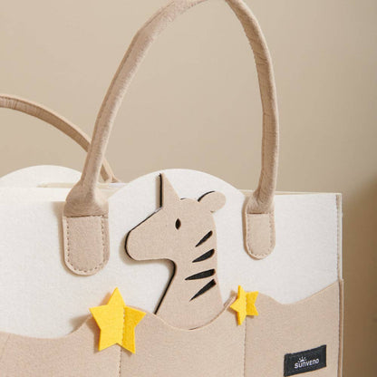 Cartoon Diaper Storage Basket: Cozy Zebra