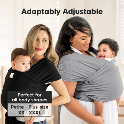 KeaBabies Original Baby Wrap Carrier: Trendy Black