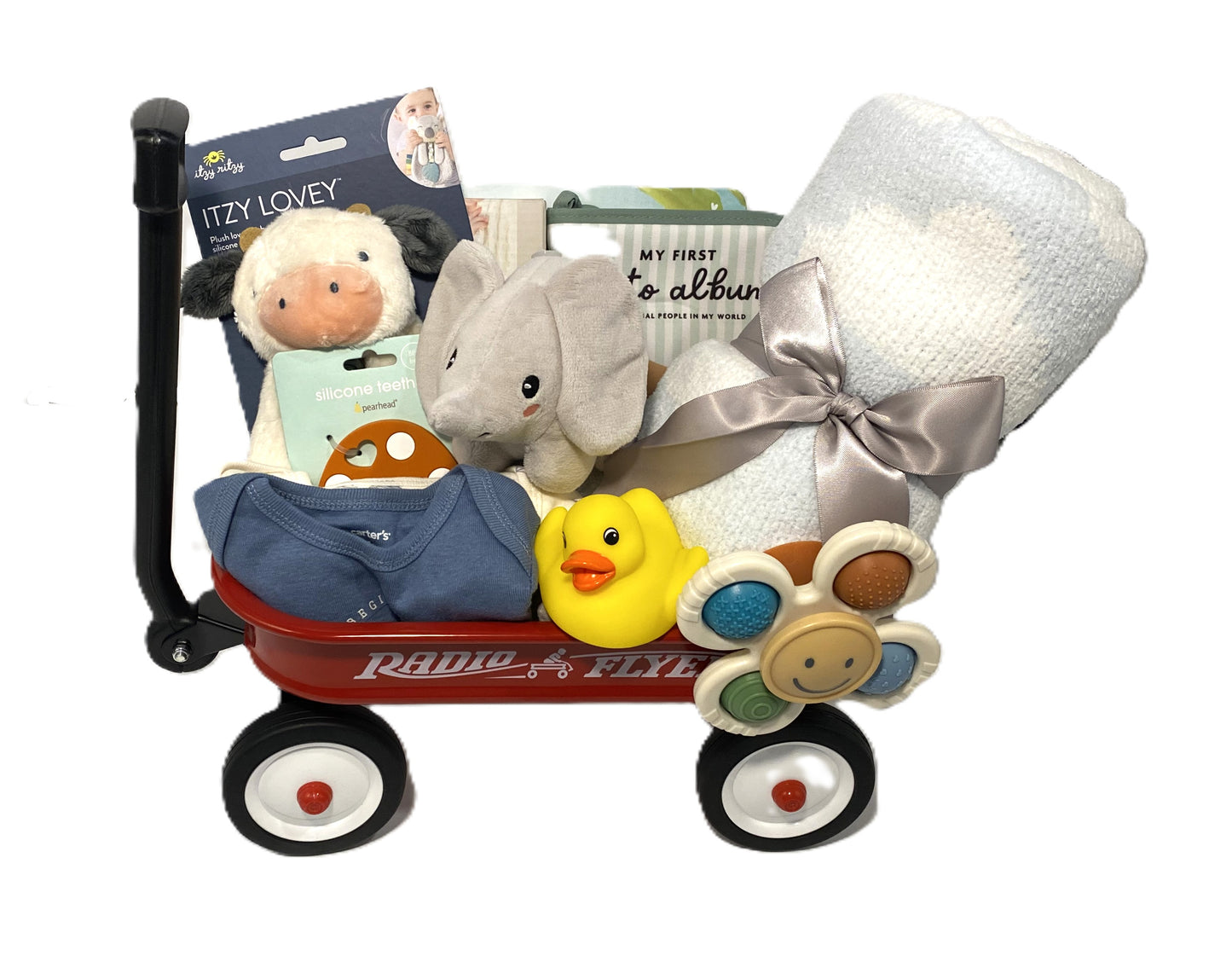 Wagon Baby Basket with Blue