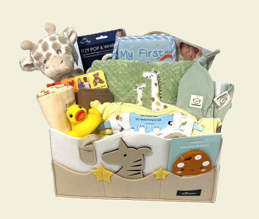 Yellow Giraffe Baby Basket