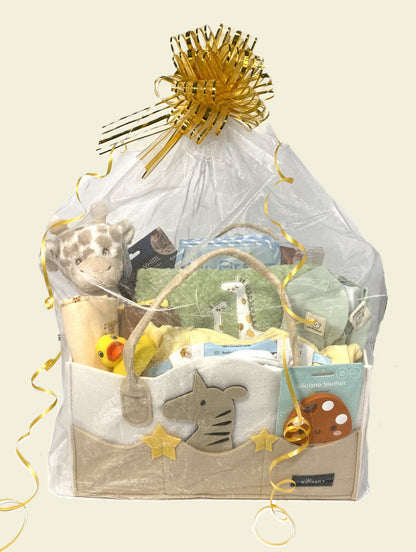 Yellow Giraffe Baby Basket