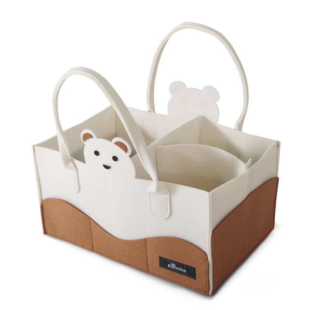 Cartoon Diaper Storage Basket: Cozy Zebra