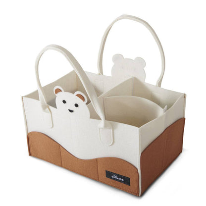 Cartoon Diaper Storage Basket: Cozy Zebra