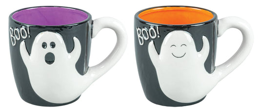 Boo Halloween Ghostly Mug 2 Assorted