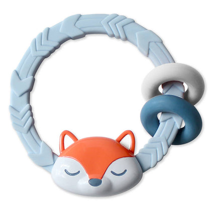 Ritzy Rattle™ Silicone Teether Rattles: Highland Cow