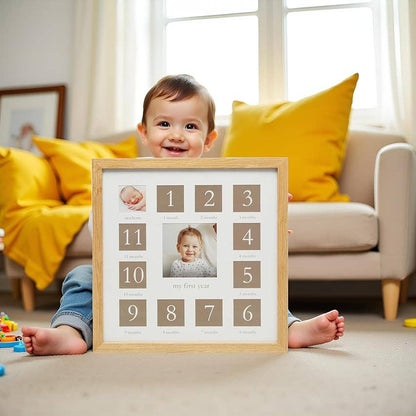 Baby's First Year Wall Picture Frame, Natural