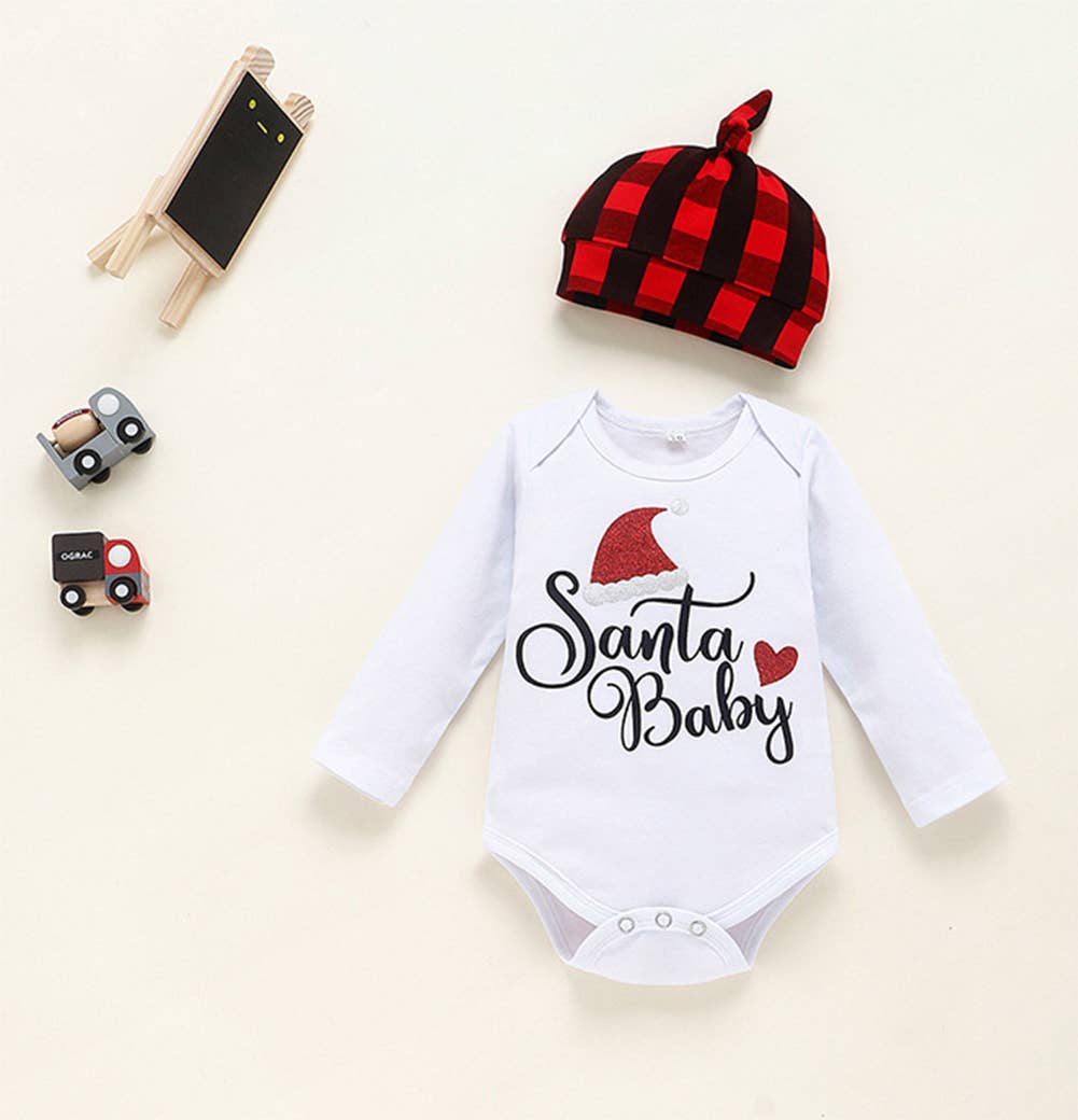 Santa Baby Cotton 3pcs Outfit  : 3-6M