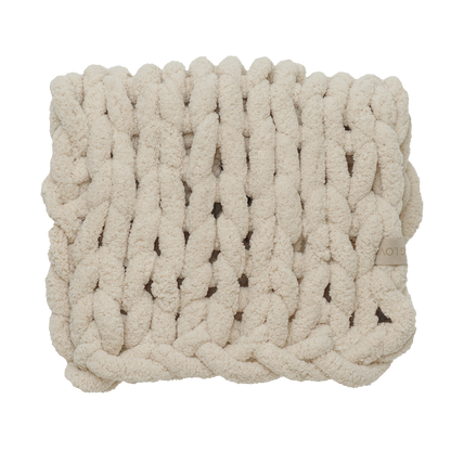 Infinite Chunky Knit Blanket - Cuddle: White / 20" x 20"