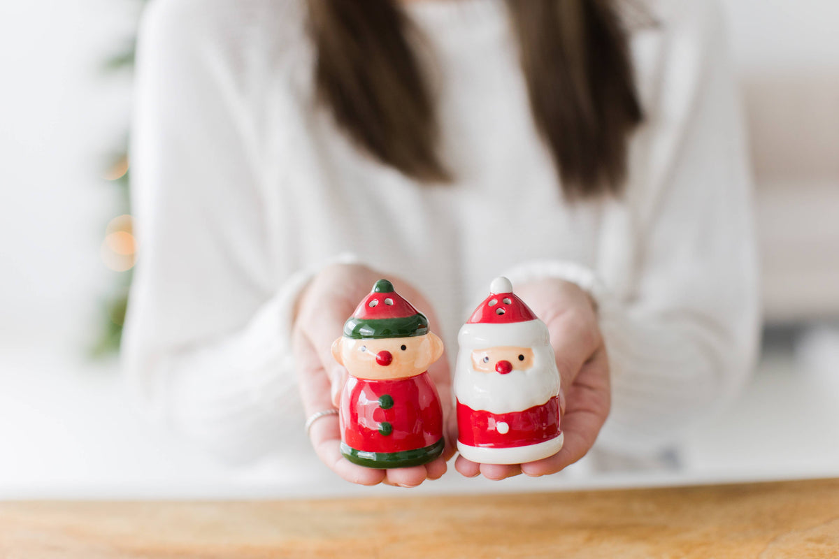 Santa & Elf Salt & Pepper Shaker Christmas Set
