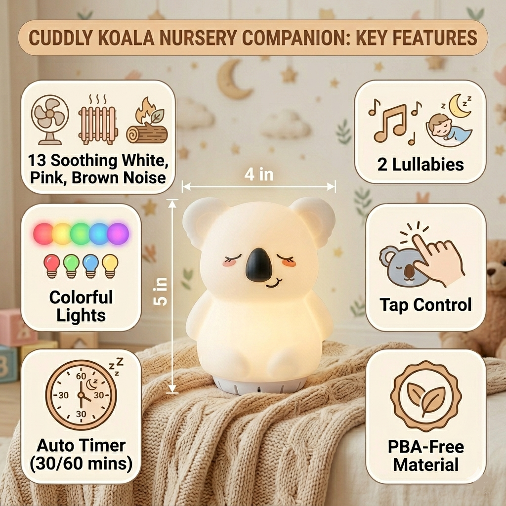 Night Light with White Noise Machine - Toys for baby and kid