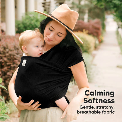 KeaBabies Original Baby Wrap Carrier: Trendy Black