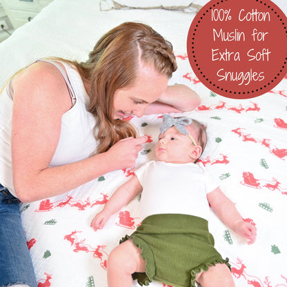 Muslin Quilt Baby & Kids Blanket Christmas