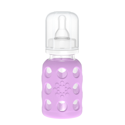 4oz Glass Baby Bottle - Stage 1 Nipple, Stopper, and Cap: