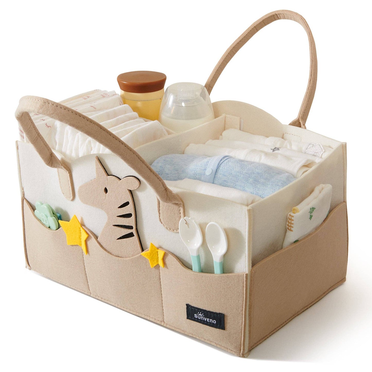 Cartoon Diaper Storage Basket: Cozy Zebra