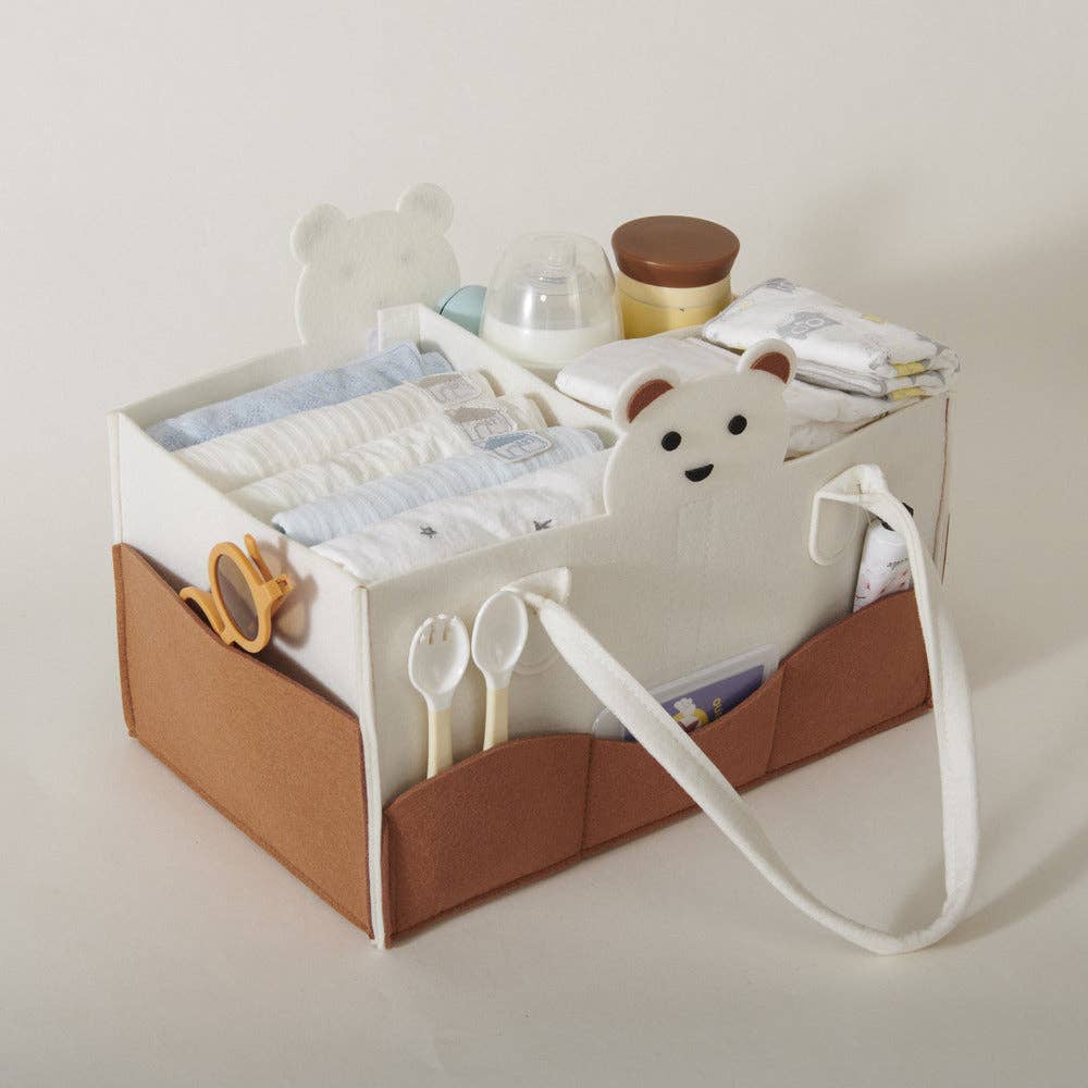 Cartoon Diaper Storage Basket: Cozy Zebra