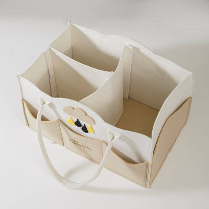 Cartoon Diaper Storage Basket: Cozy Zebra