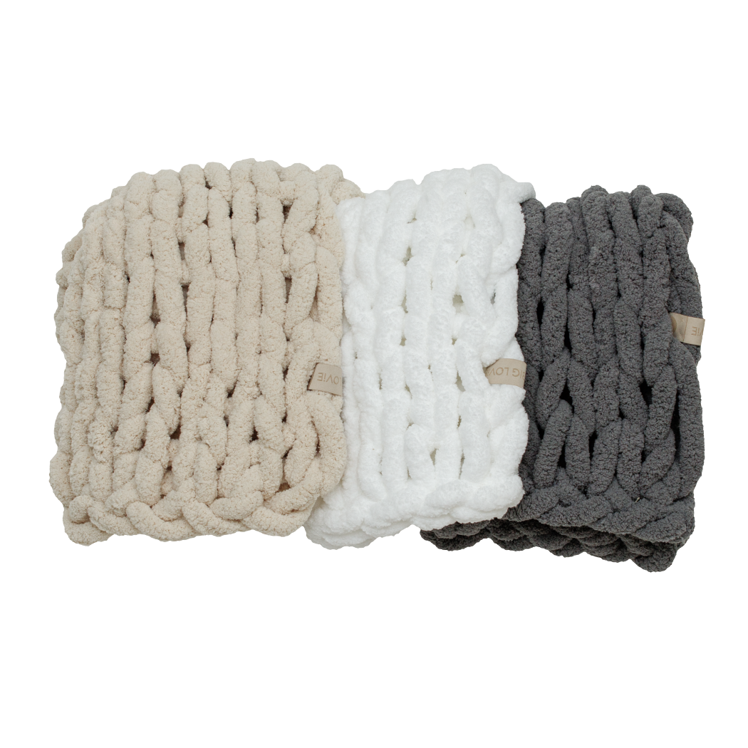 Infinite Chunky Knit Blanket - Cuddle: Slate / 20" x 20"