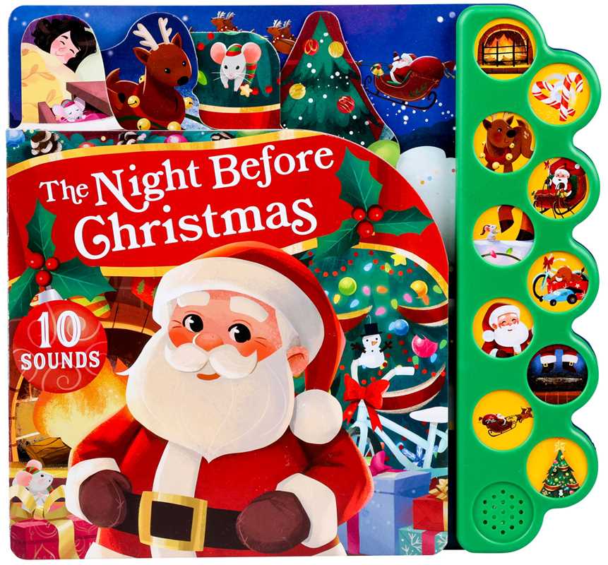 Night Before Christmas 10-Button Sound Book - Christmas Board Book For Kids Ages 6-8 by Clement C. Moore: Board Books; 10 pages / English